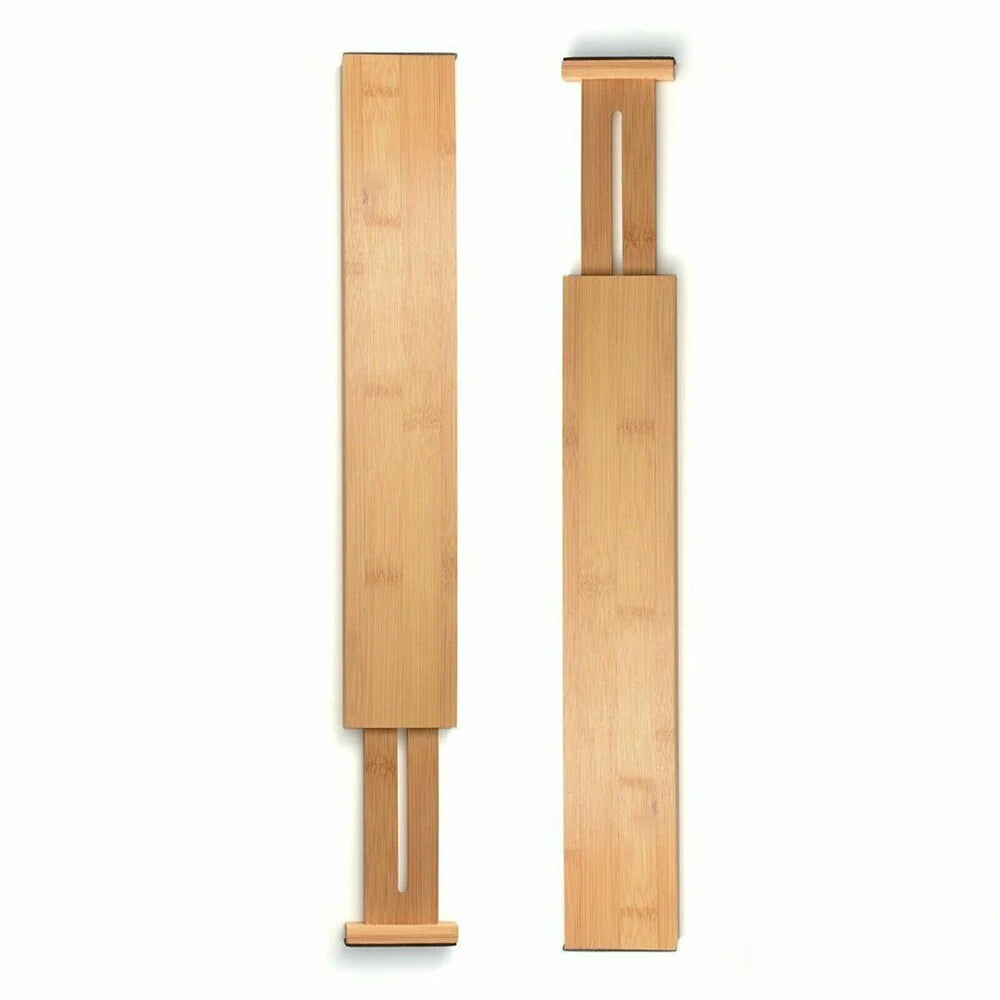 Bamboo Kitchen Drawer Organizer Bambusi Expandable Adjustable Divider