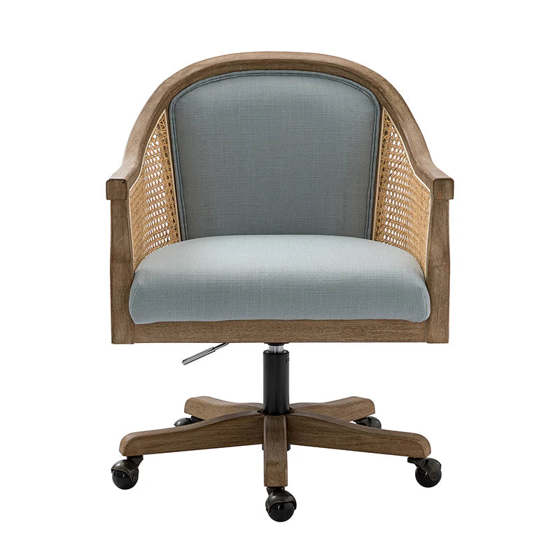 Audrey Task Accent Chair with Rattan Arms