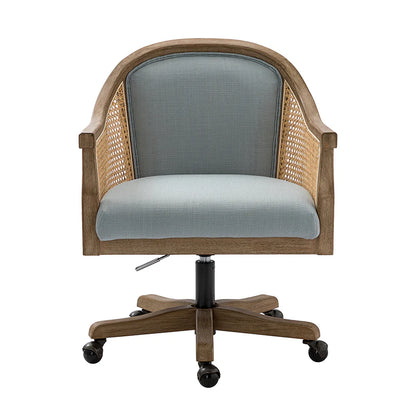 Audrey Task Accent Chair with Rattan Arms