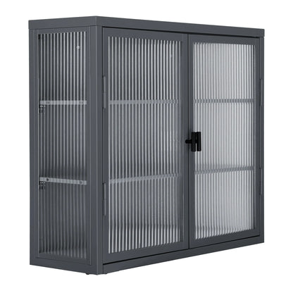Retro Style Glass Door Wall Cabinet