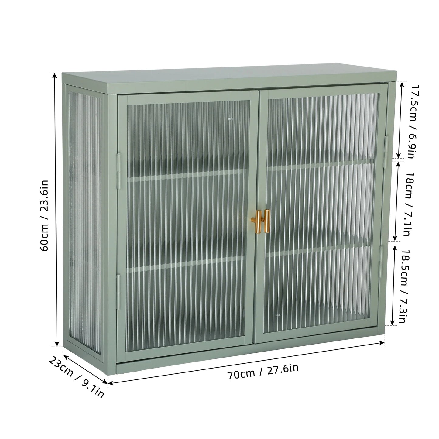 Retro Style Glass Door Wall Cabinet