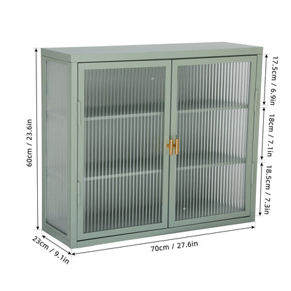 Retro Style Glass Door Wall Cabinet