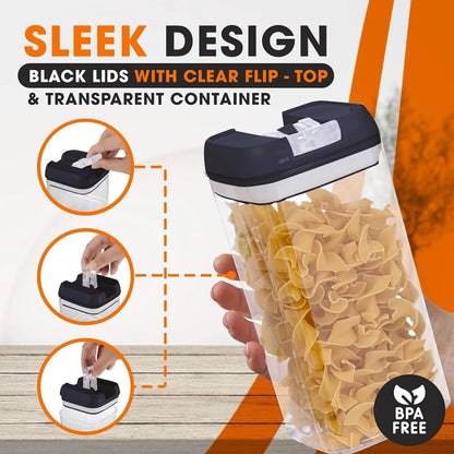 Cheer Collection Set of 6 Uniform Size Airtight Food Storage Containers