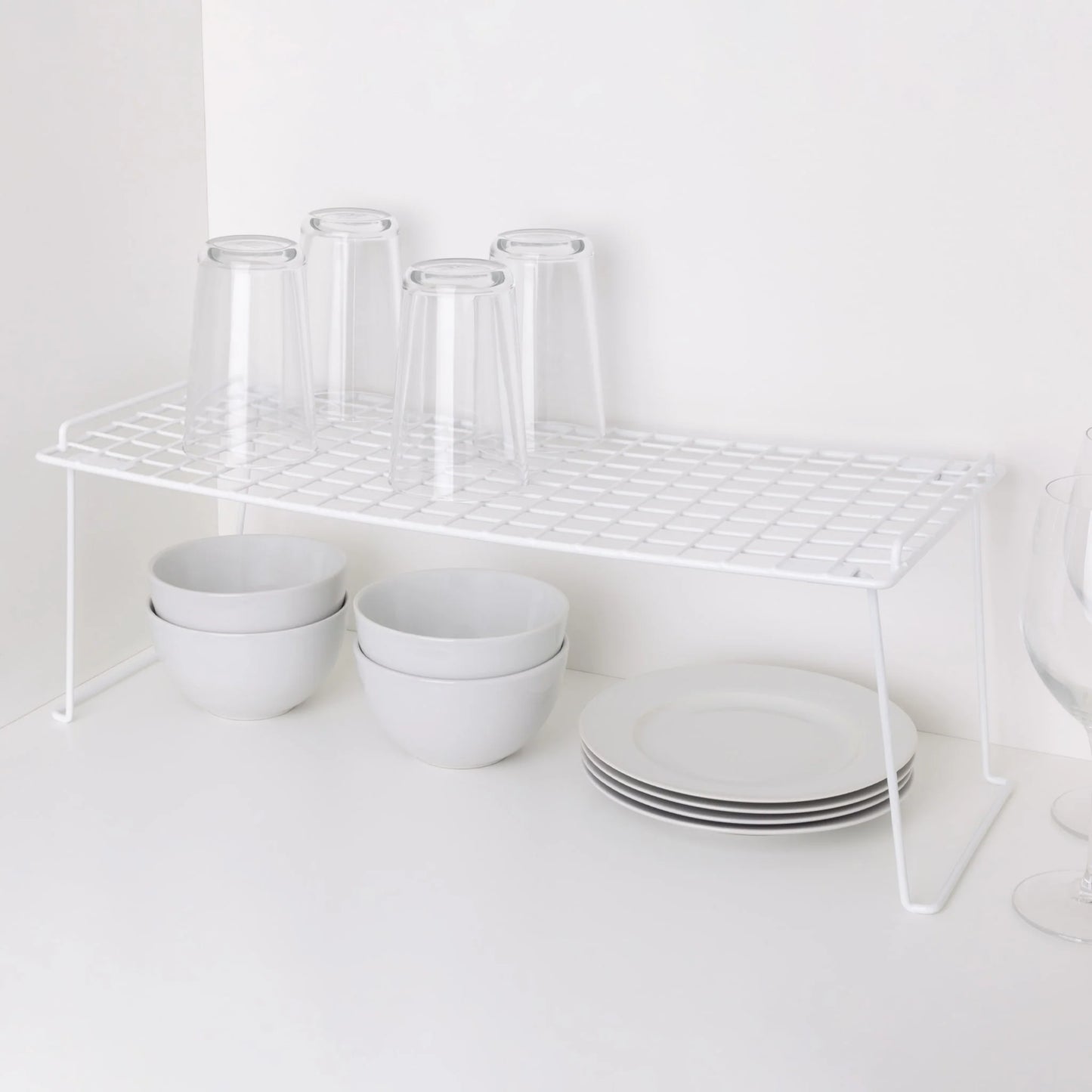 Smart Design Stacking Cabinet Shelf Rack - Extra Large 22 x 10 inch