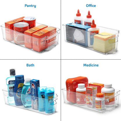 StorageBud Refrigerator Organizer Bins - Stackable Fridge Storage Containers - 14 Piece Set