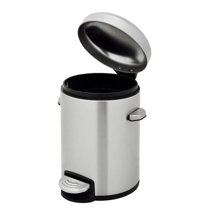 INNOVAZE 8 Gal./30-Liter and 1.3 Gal./5-Liter fingerprint free brushed stainless steel trash can set (Retro)