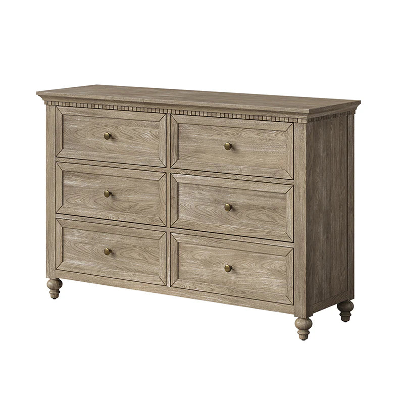 Benedikt 54" Wide 6 Drawer Dresser