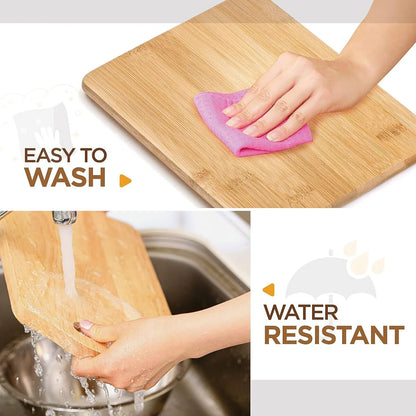 Bamboo Cutting Board Set - Wooden cutting board, Assorted Sizes of Bamboo Wood Cutting Boards & Chopping Board for Kitchen