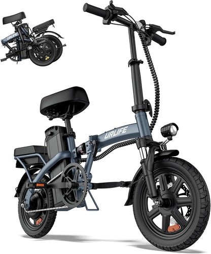 Folding Electric Bike for Adults, 14" Portable Commuter ebikes