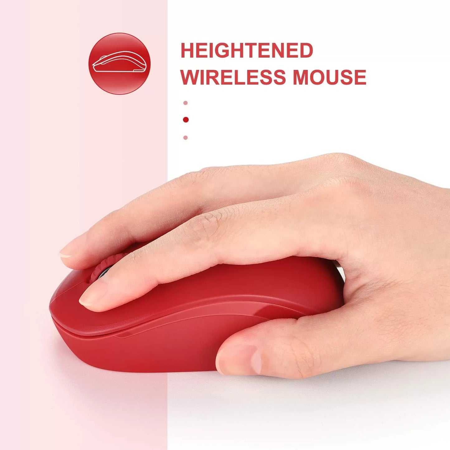seenda Wireless Mouse, 2.4G Noiseless Mouse with USB Receiver - Portable Computer Mice for PC, Tablet, Laptop with Windows System - Mint Green