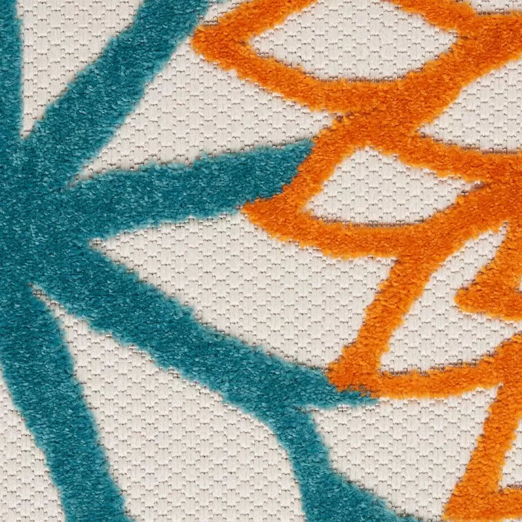 Miraloma Green/Red/Orange Indoor/Outdoor Rug