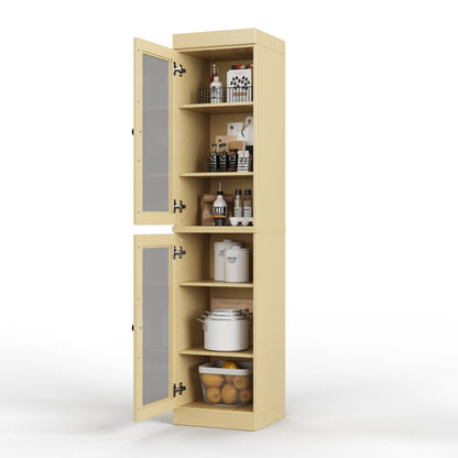 100% Solid Wood 16.5" Kitchen Pantry Cabinet with Doors by Palace Imports