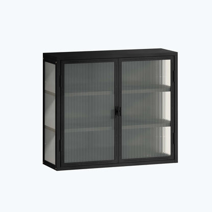 Retro Style Glass Door Wall Cabinet