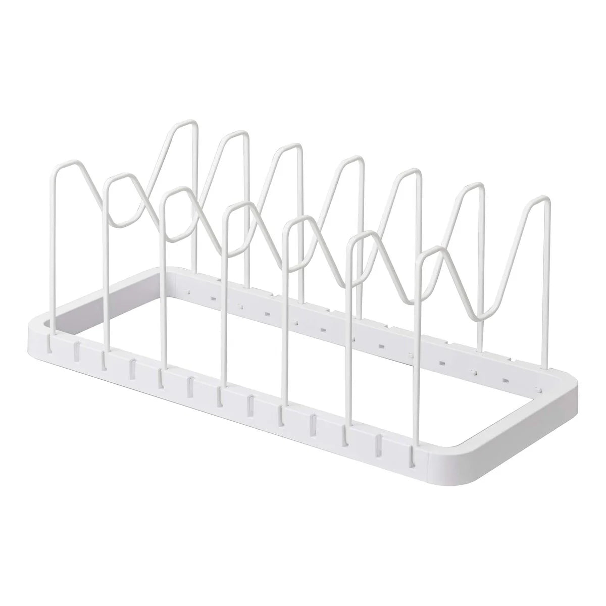 Yamazaki Home Adjustable Pot Lid Organizer, Steel - L 7.87 x W 17.72 x H 6.89 inches