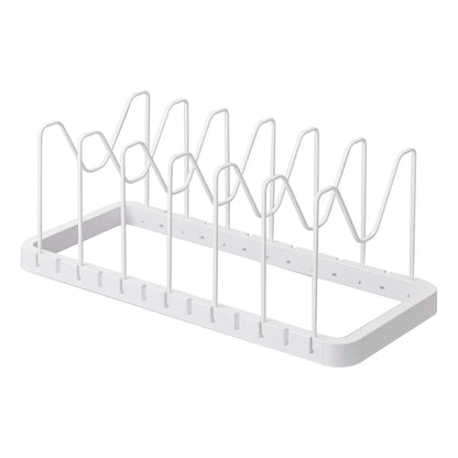 Yamazaki Home Adjustable Pot Lid Organizer, Steel - L 7.87 x W 17.72 x H 6.89 inches
