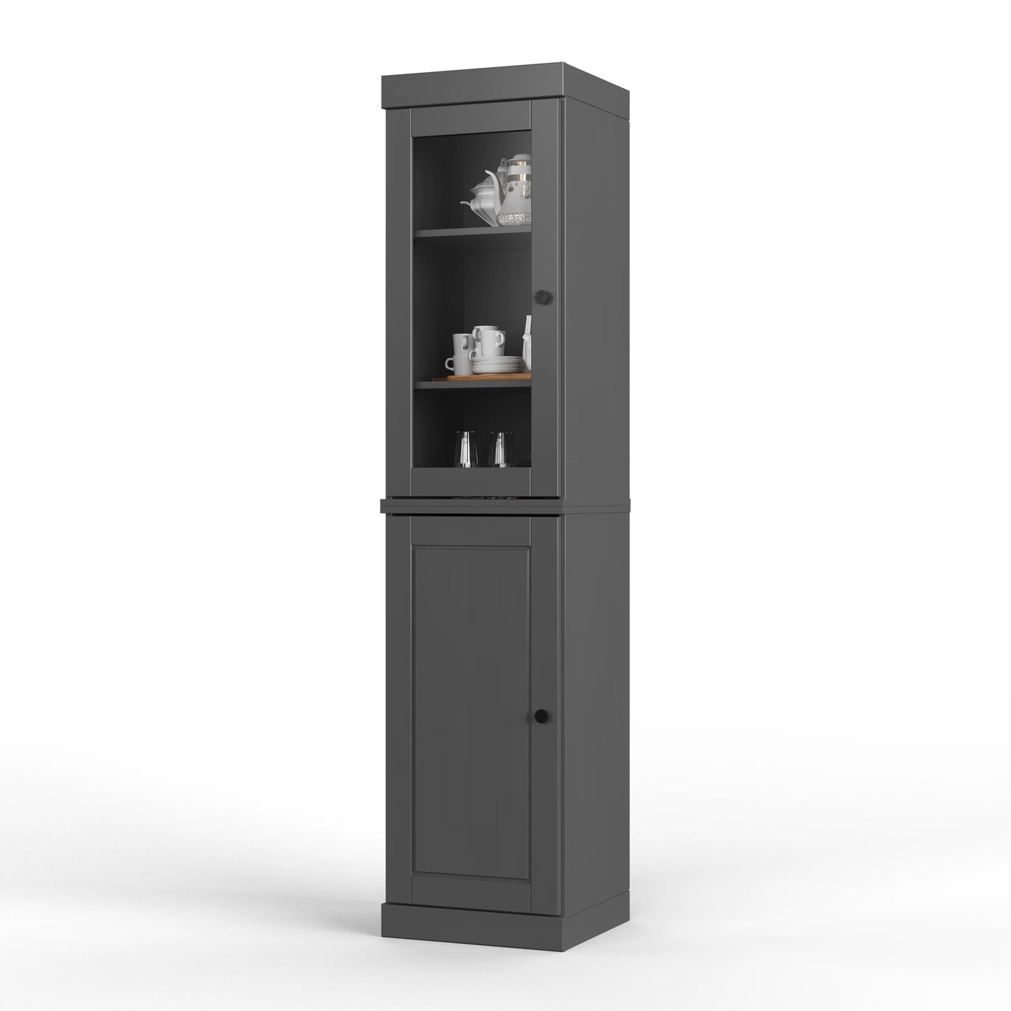 100% Solid Wood 16.5" Kitchen Pantry Cabinet with Doors by Palace Imports