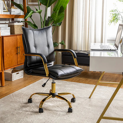 Michele Vegan Leather Task Accent Chair