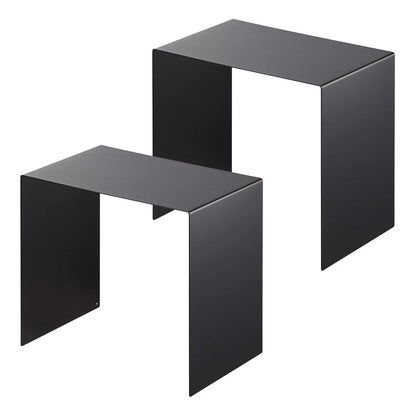 Yamazaki Home Riser (Set of 2), Steel, Supports 4 pounds, No Assembly - L 7.87 x W 12.2 x H 11.02 inches