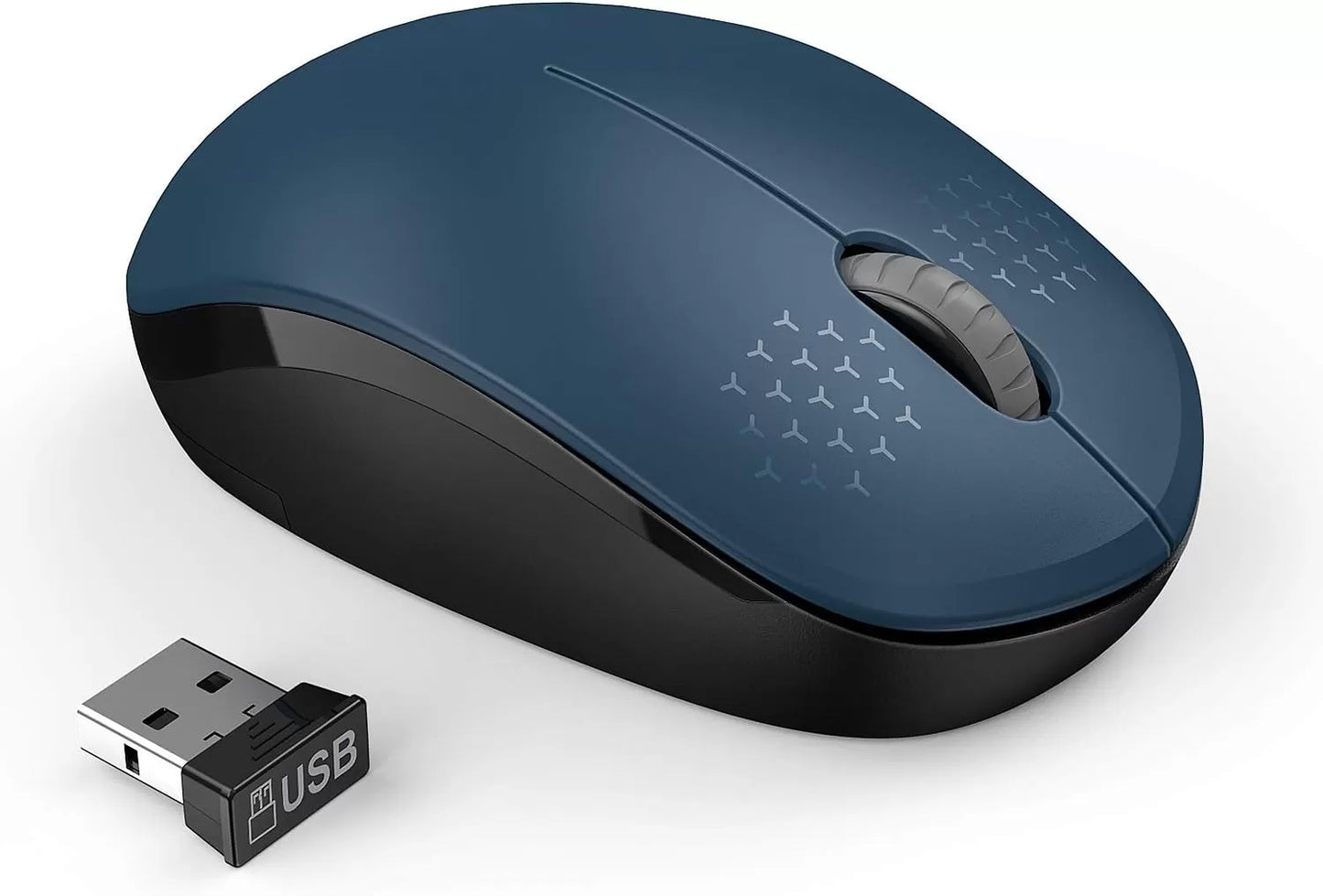 seenda Wireless Mouse, 2.4G Noiseless Mouse with USB Receiver - Portable Computer Mice for PC, Tablet, Laptop with Windows System - Mint Green