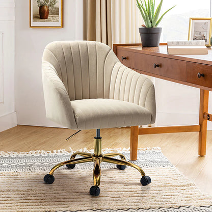 Bright Velvet Office Chair