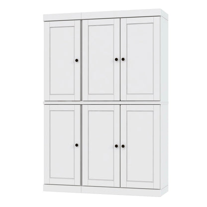 Palace Imports 100% Solid Wood 48.5" China Pantry Cabinet with Solid or Clear Glass Doors and Adjustable Shelves - 48.5" x 71.5"