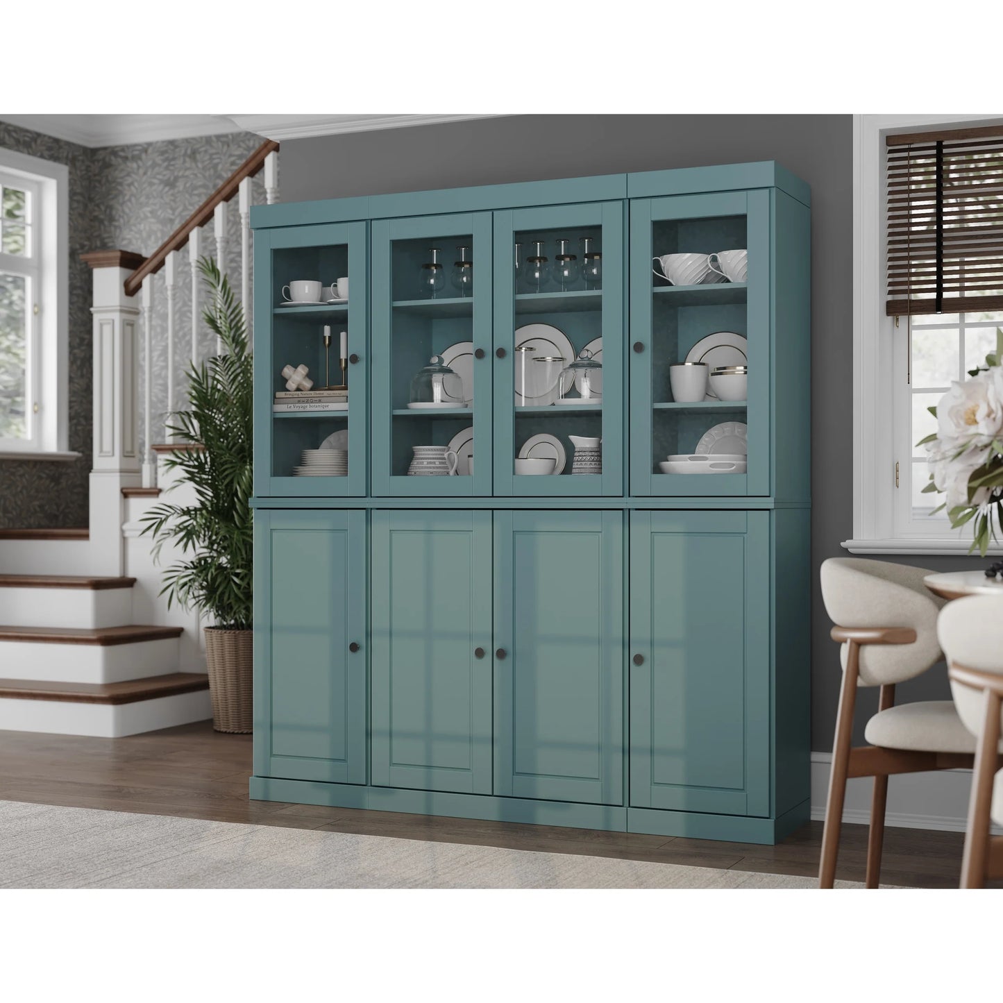 100% Solid Wood 65" Kitchen China Pantry Buffet by Palace Imports - 65" x 71.5"