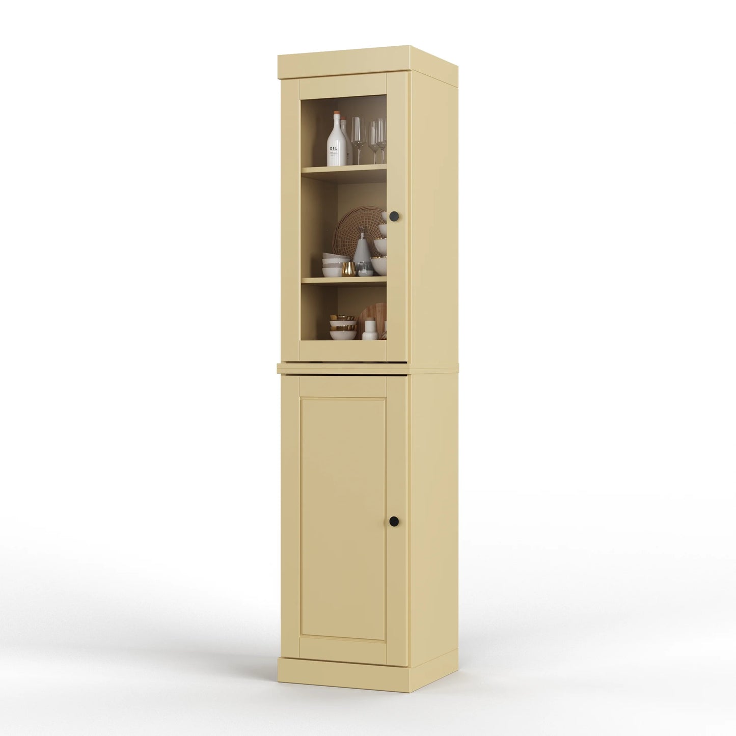 100% Solid Wood 16.5" Kitchen Pantry Cabinet with Doors by Palace Imports