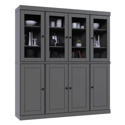 100% Solid Wood 65" Kitchen China Pantry Buffet by Palace Imports - 65" x 71.5"
