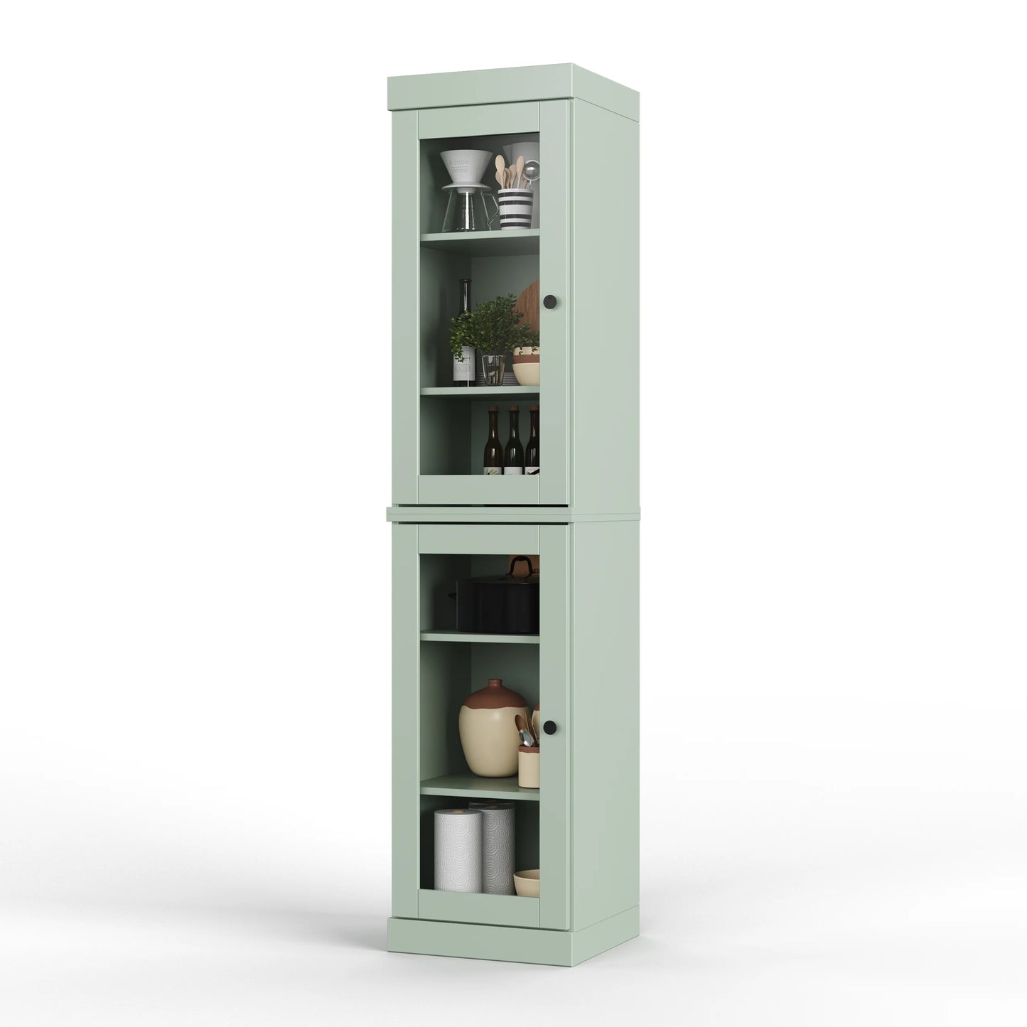 100% Solid Wood 16.5" Kitchen Pantry Cabinet with Doors by Palace Imports