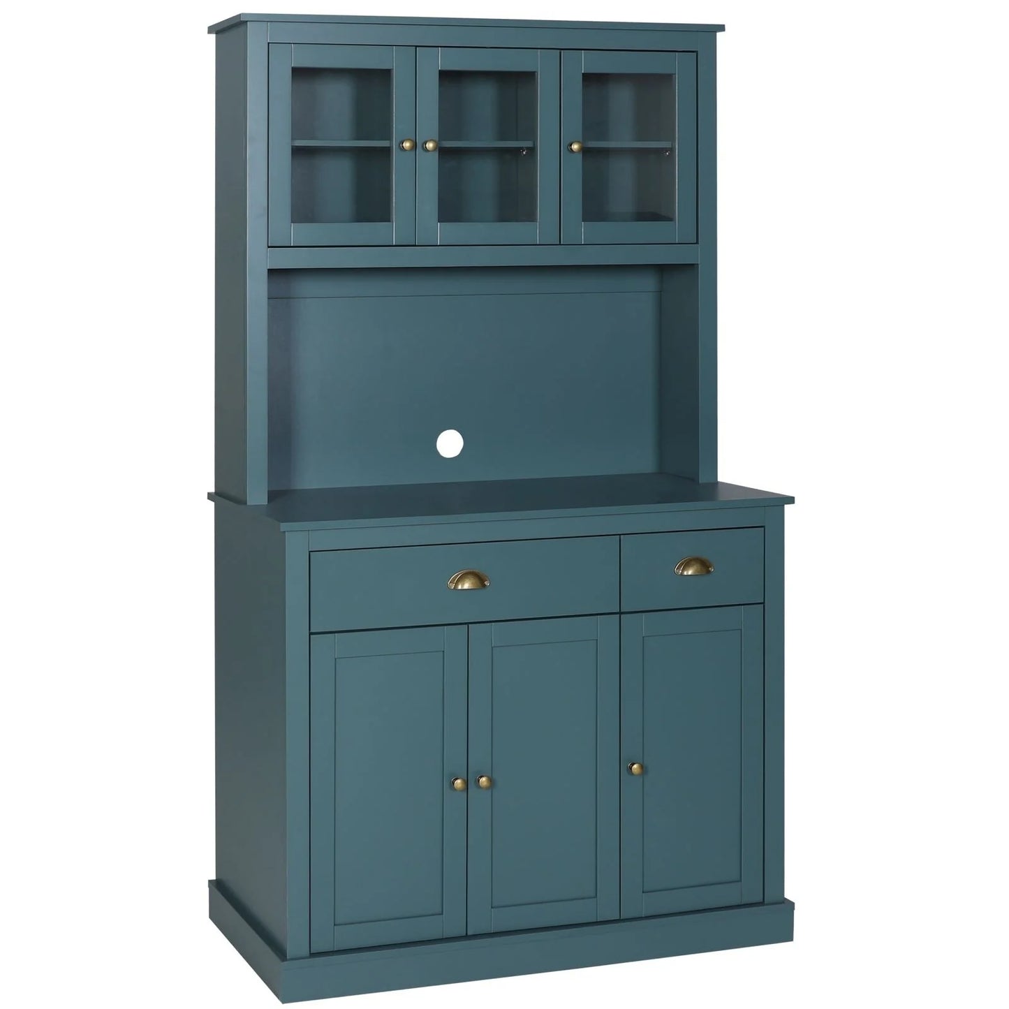 VEIKOUS Pantry Kitchen Cabinet Storage with Microwave Stand and 3 Adjustable Shelves