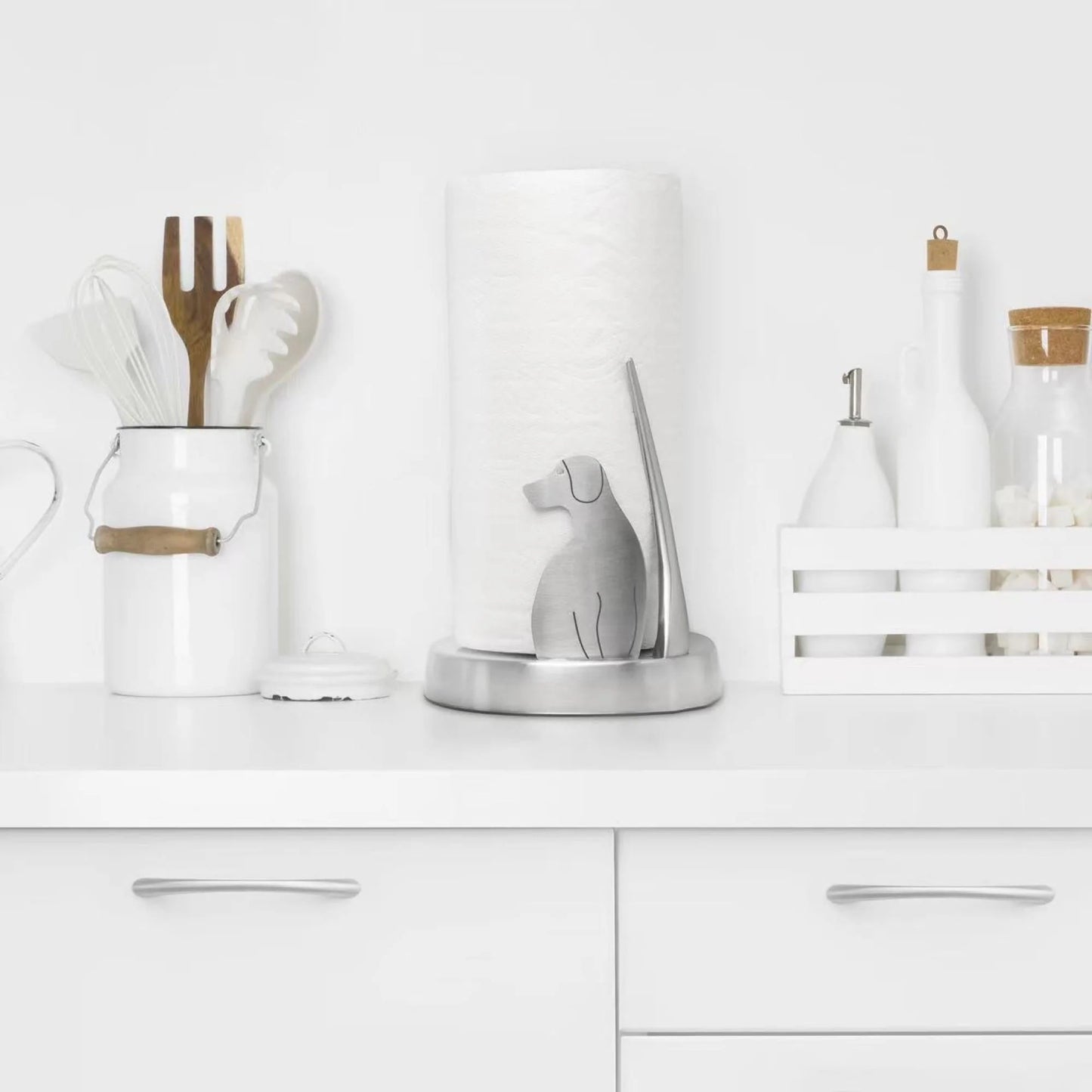 Woof Stainless Steel Spring Tension Paper Towel