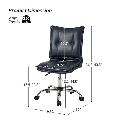 Edwin Leather Swivel Task Chair