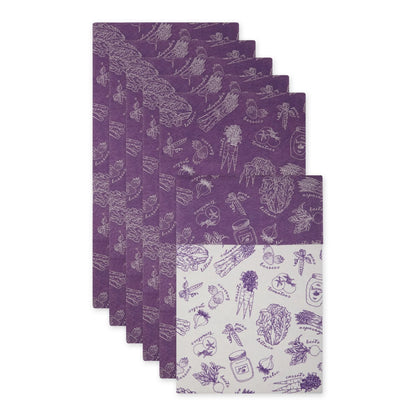 DII Nautical Blue Market Print Fridge Liner (Set of 6)