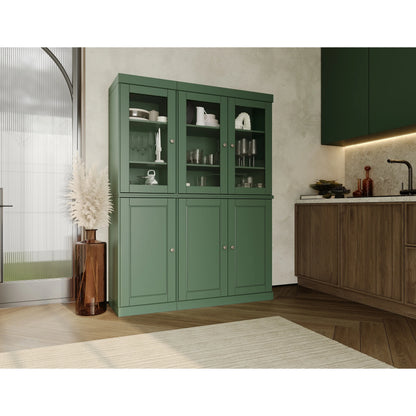 Palace Imports 100% Solid Wood 48.5" China Pantry Cabinet with Solid or Clear Glass Doors and Adjustable Shelves - 48.5" x 71.5"