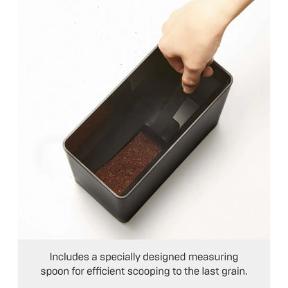 Yamazaki Home Vacuum-Sealing Coffee Storage, Polypropylene - L 3.62 x W 7.24 x H 6.06 inches