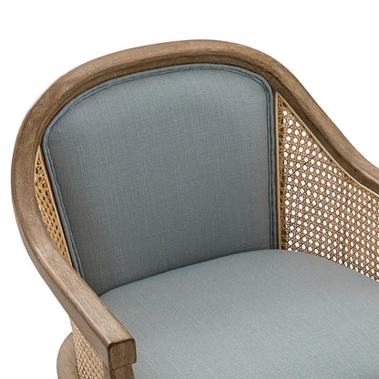 Audrey Task Accent Chair with Rattan Arms