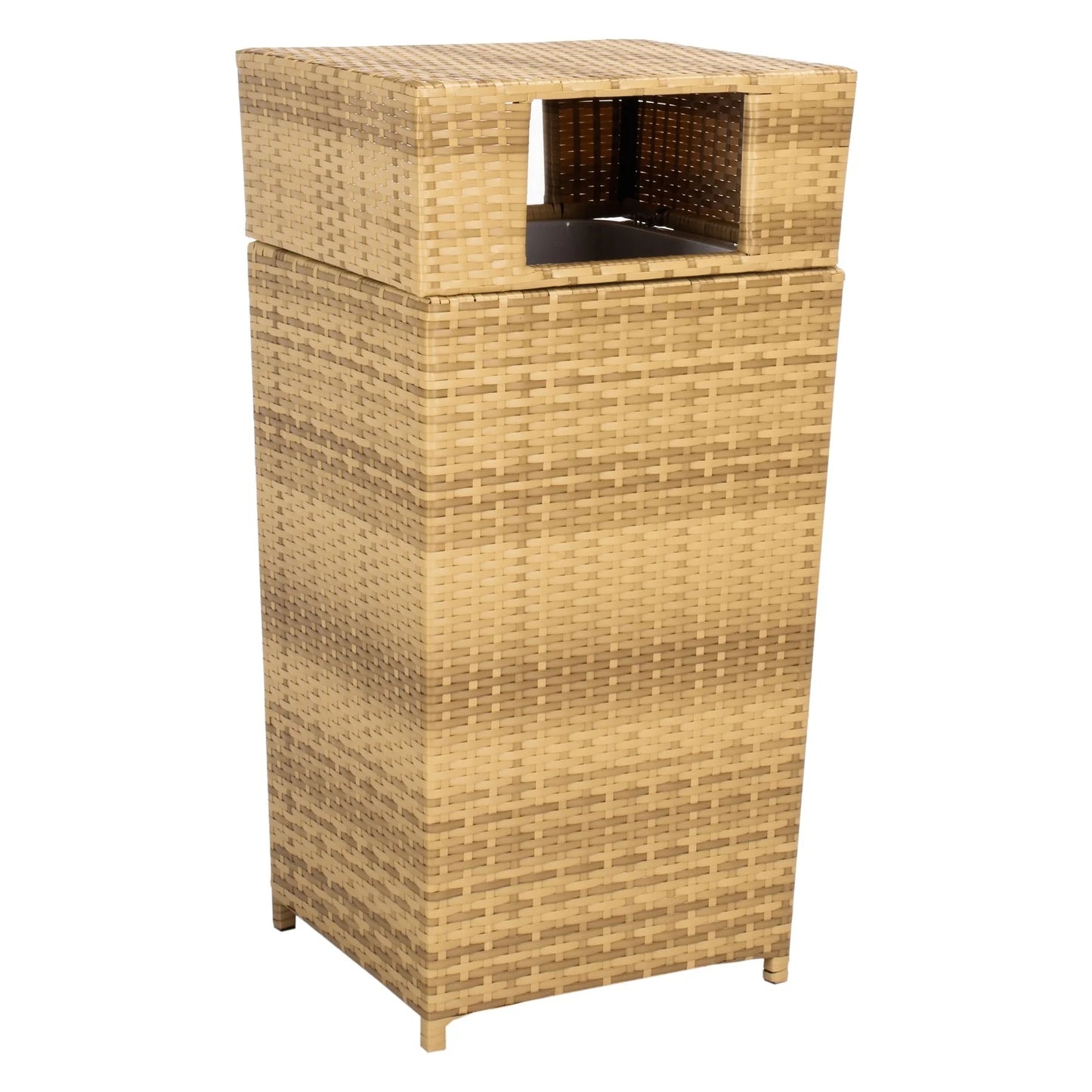 SAFAVIEH Outdoor Jennie Trash Bin (Fully Assembled)