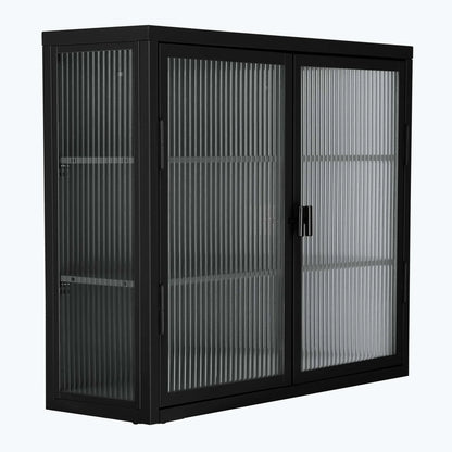 Retro Style Glass Door Wall Cabinet