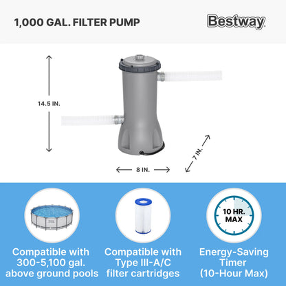 Bestway Steel Pro MAX Round Above Ground Swimming Pool Outdoor
