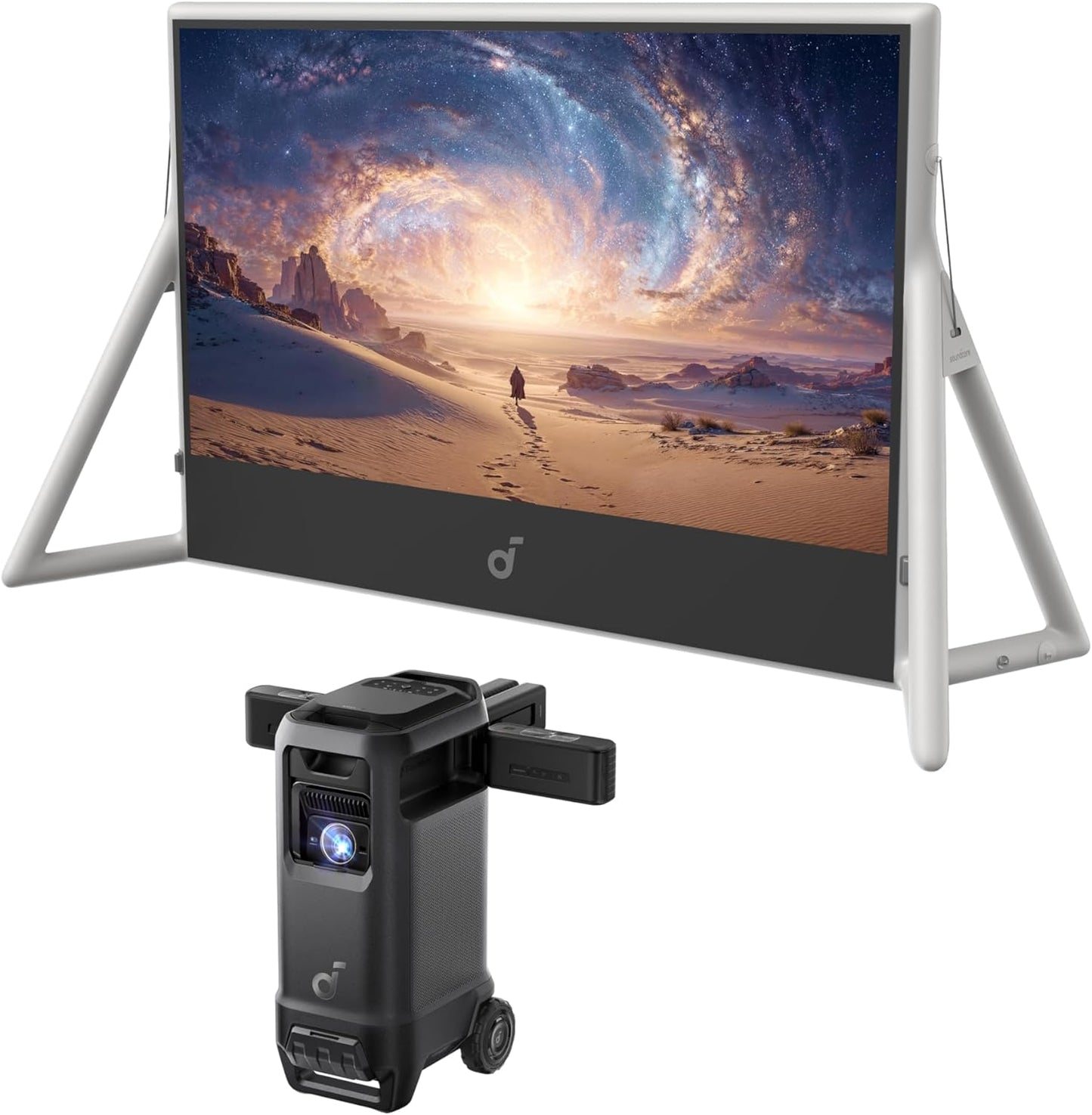 soundcore Nebula X1 Pro Mobile Theater: 4K Triple Laser Projector with 200" Silent Inflatable Screen, 3500 ANSI Lumens, 7.1.4 Dolby Atmos, 56000:1 Contrast, Optical Zoom, Wireless Battery Pump