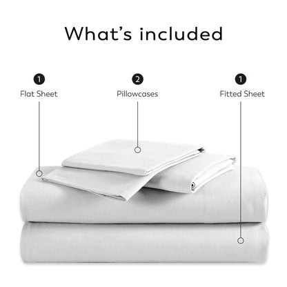 Color Sense 1200TC Premium Cotton-Blend Wrinkle-Resistant Sheet Set