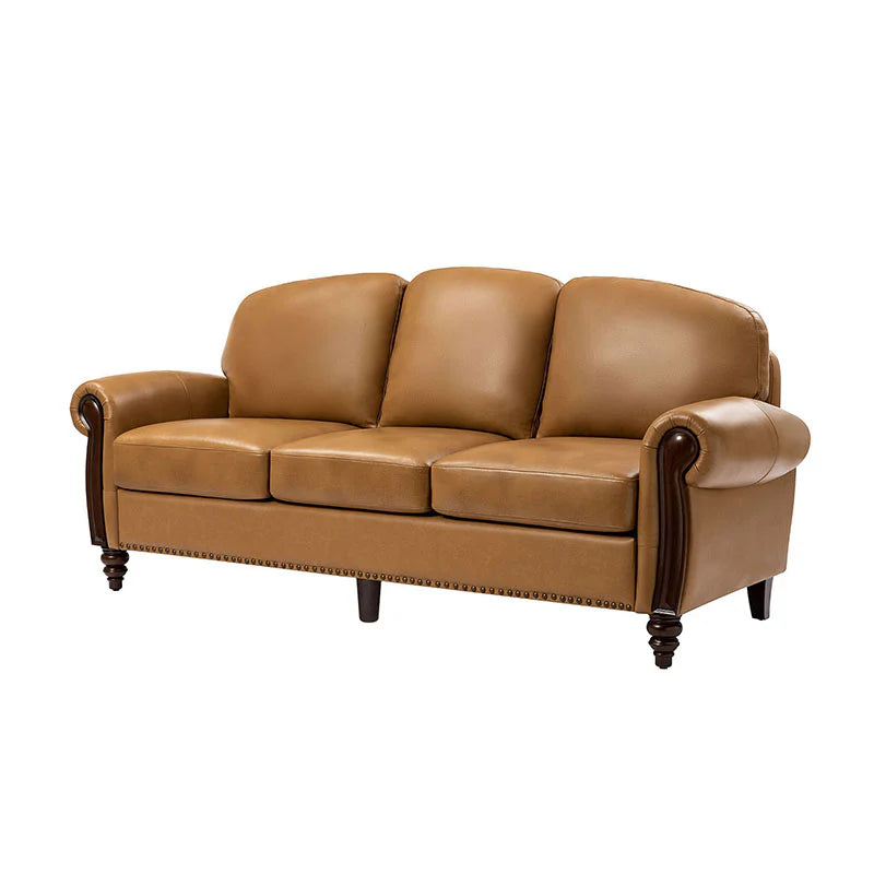 Christoph 84" Genuine Leather Sofa