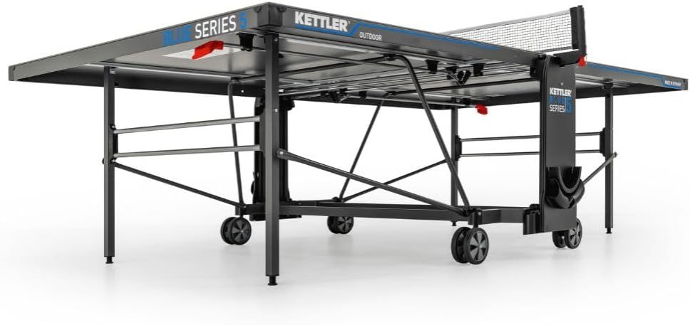 Kettler K5 Outdoor Professional Table Tennis Table, Tournament Quality, Robust, 5 mm Melamine Resin Plate with Scratch-Resistant Overlay Layer, Weatherproof, Collapsible, TÜV Tested, Made In Germany