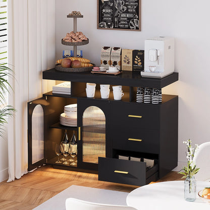 39''Wide Sideboard With LED Light - N/A