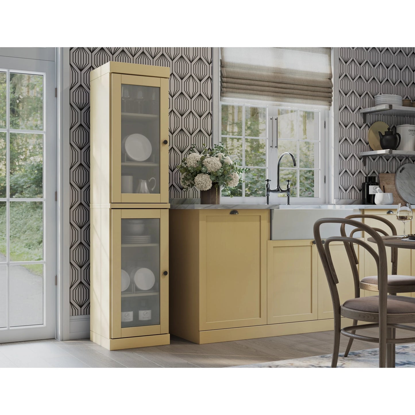 100% Solid Wood 16.5" Kitchen Pantry Cabinet with Doors by Palace Imports