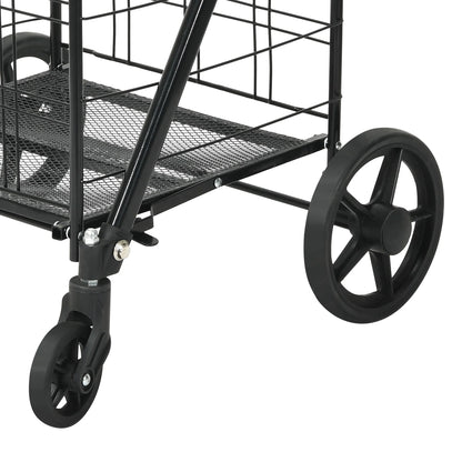 Moasis Utility Folding Shopping Cart Portable Trolley with Swivel Wheels