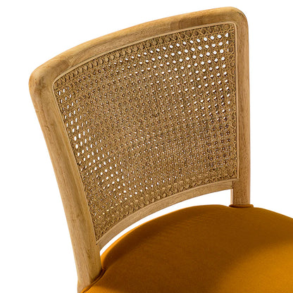 Blanca Cane Task Vanity Table Chair