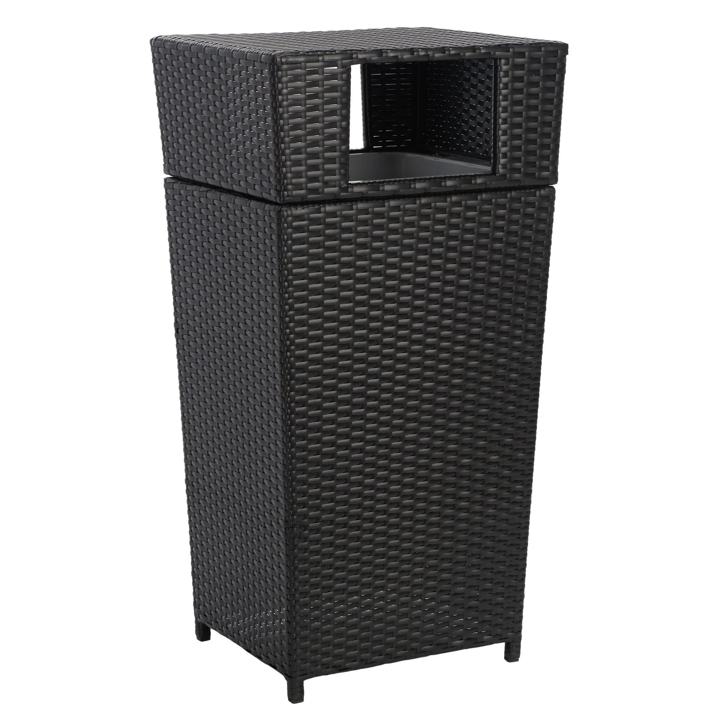 SAFAVIEH Outdoor Jennie Trash Bin (Fully Assembled)