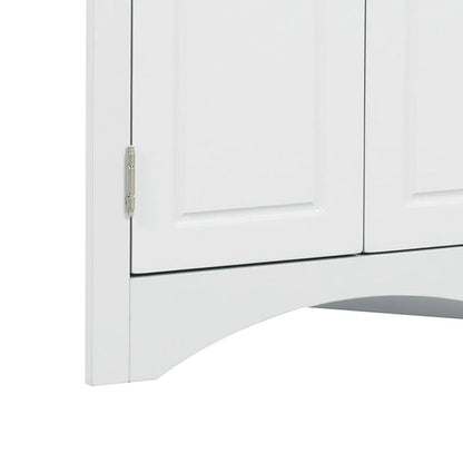 Modern Stylish Triangle Corner Storage Cabinet with Two Adjustable Internal Shelves
