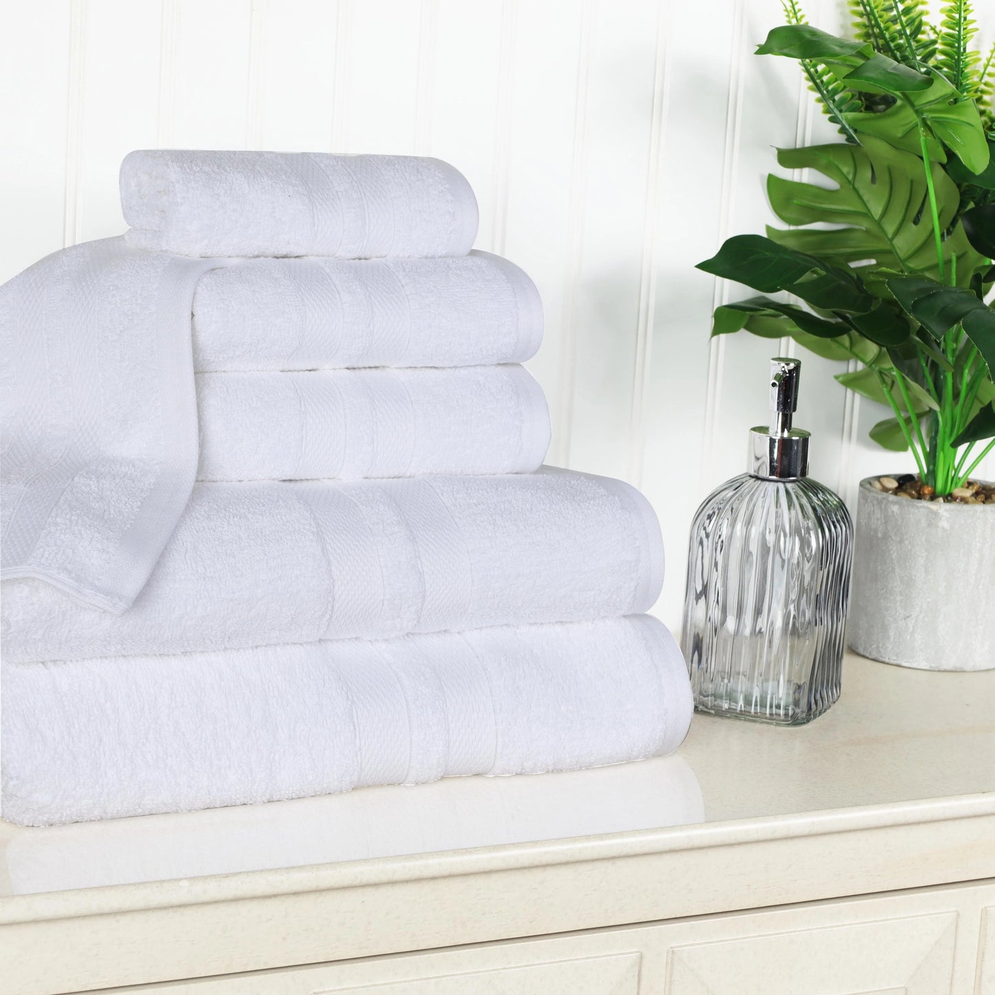 Superior Cotton Quick-Drying 6 Piece Highly Absorbent Towel Set